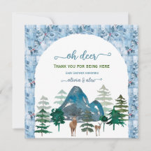 Remerciements pour une baby shower garçon au thème