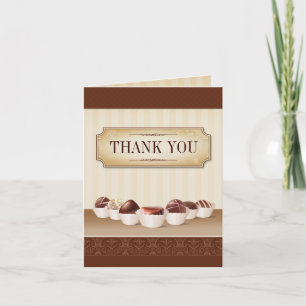 Carte De Remerciements Remerciements pour une Douche de Mariée au Chocola