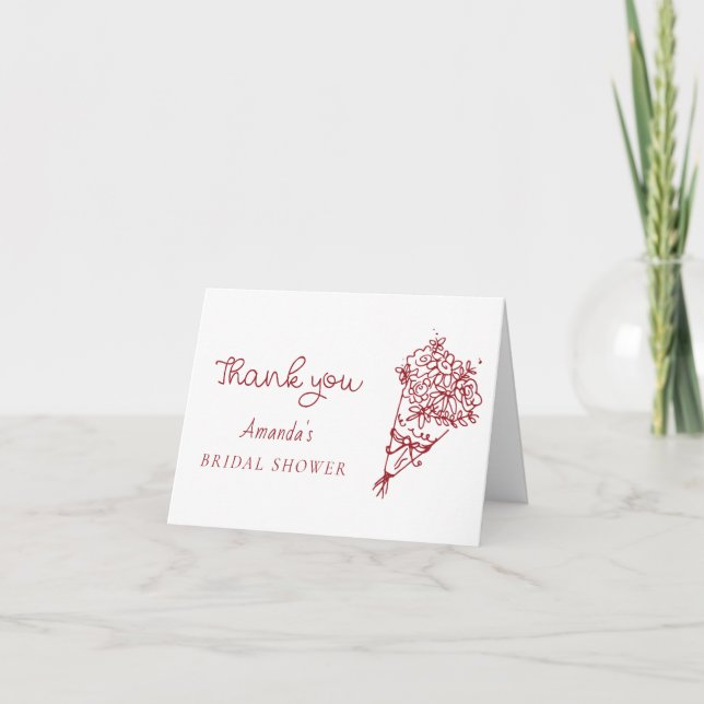Carte De Remerciements Remerciements pour une Mariée C'est l'Amour (Devant)