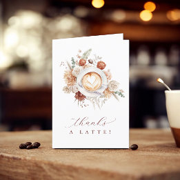Carte De Remerciements Remerciements sur le thème du café "Merci beaucoup