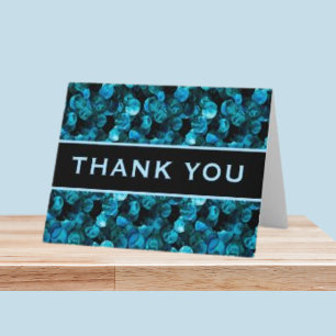 Carte De Remerciements Remerciements Tourbillons Bleu Aqua Sarcelle et No