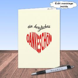 Carte De Remerciements Remercieschon thank you german language