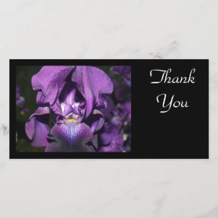 Carte De Remerciements Remerciez l'iris pourpre Vous-Profond