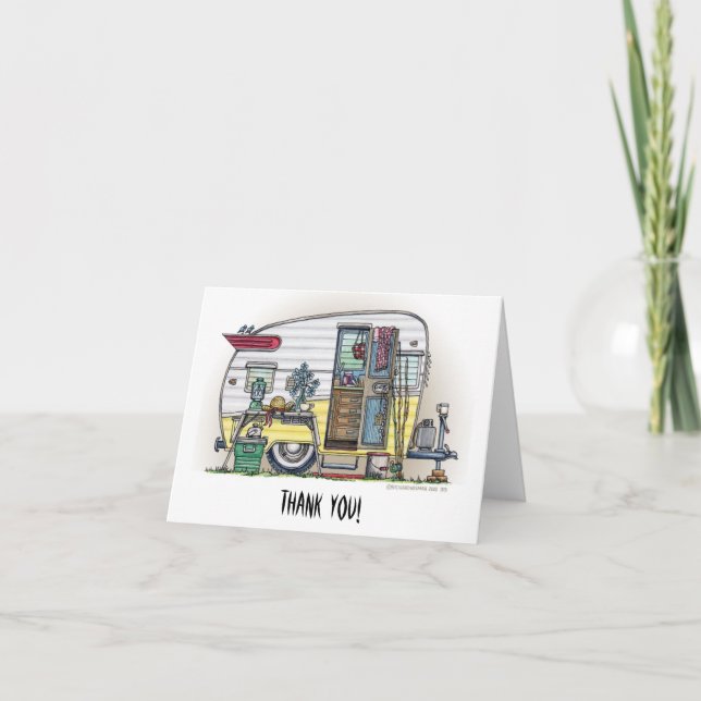Carte De Remerciements Remorque Camper Shasta RV (Devant)