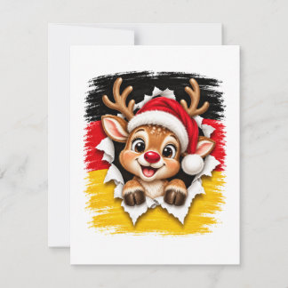 Carte De Remerciements Renne allemand de Noël
