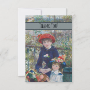 Carte De Remerciements Renoir Deux Soeurs Terrasse Français Impressionnis