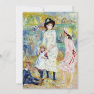 Carte De Remerciements Renoir - Enfants sur la Côte de Guernsey