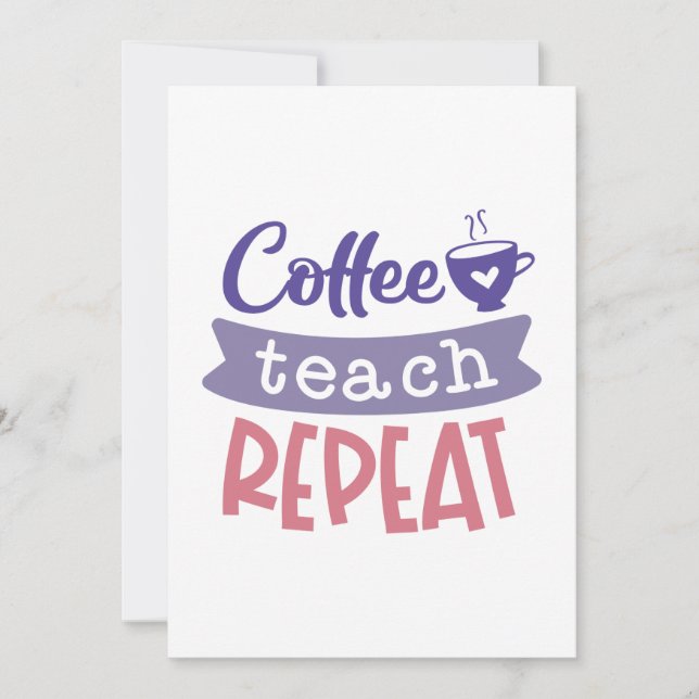 Carte De Remerciements Répétition de l'enseignement du café (Devant)