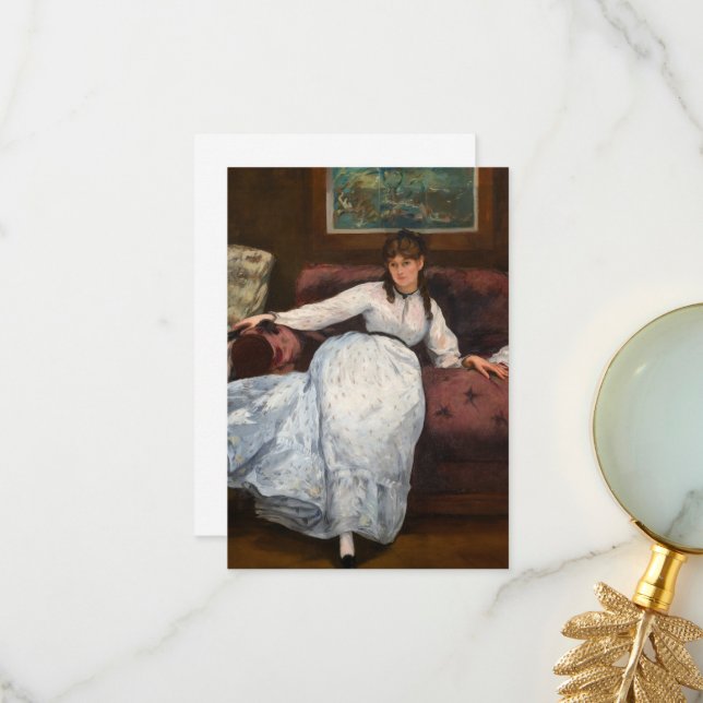 Carte De Remerciements Repos par Edouard Manet (Devant/Arrière en situation)