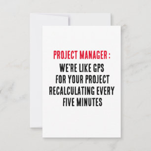 Carte De Remerciements Responsables de projet Nous sommes comme GPS pour