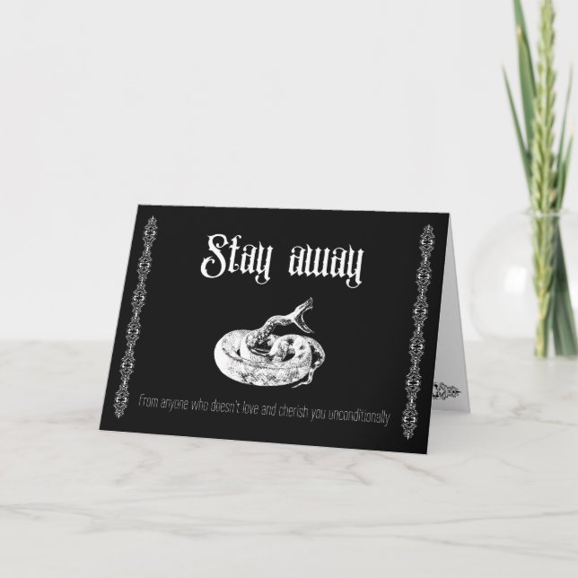 Carte De Remerciements Restez à l'écart - Goth Valentine's Card (Devant)