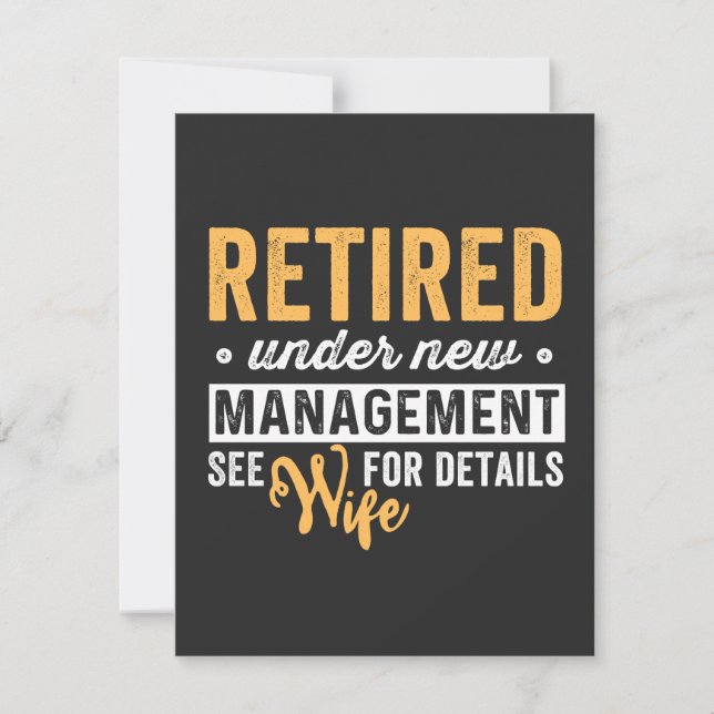 Carte De Remerciements retired under new management see wife for details. (Devant)