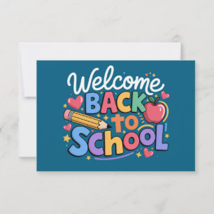 Carte De Remerciements Retour à l'école Enseignant Premier jour d'école D