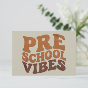 Carte De Remerciements Retour à l'école Premier jour de pré-maternelle Gr