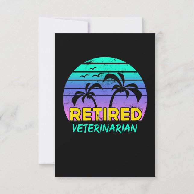 Carte De Remerciements Retraité Vétérinaire Retraité (Devant)