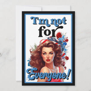 Carte De Remerciements Retro American Pinup_ Pas pour tout le monde