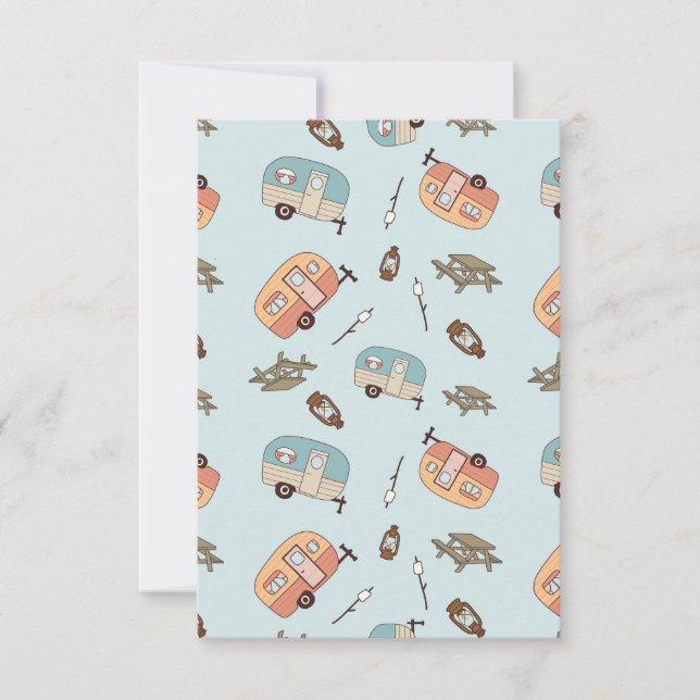 Carte De Remerciements Retro Camper Blank Cards (Devant)