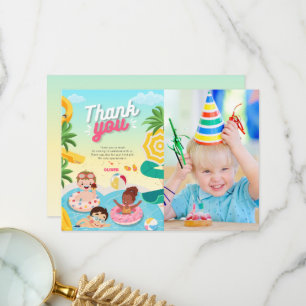 Carte De Remerciements Retro plongeon dans cinq 5e anniversaire