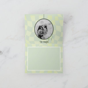 Carte de remerciements Retro Sage Green Mariage