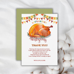 Carte De Remerciements Réunissons Thanksgiving Turkey Feast Baby shower