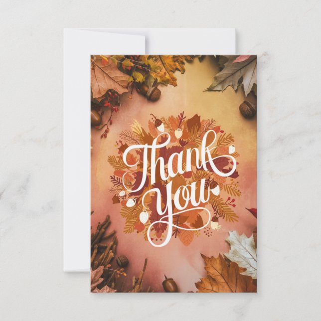 Carte De Remerciements Rêve Jolie automne automne (Devant)