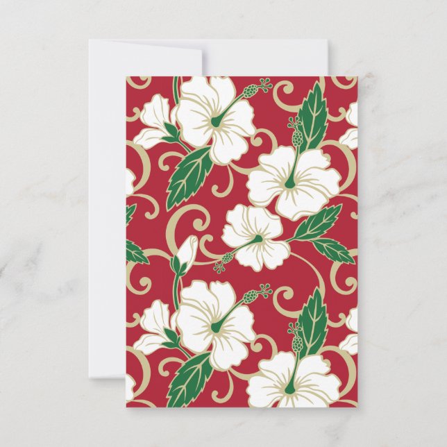 CARTE DE REMERCIEMENTS RÊVE POLYNÉSIEN (NOËL) (Dos)