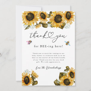 Carte De Remerciements Révélation rustique du genre abeille