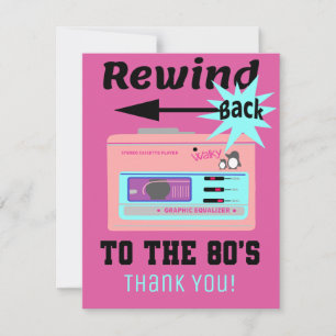 Carte De Remerciements Revenez aux années 80