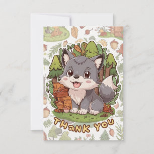 Carte De Remerciements Rêver Petit Loup