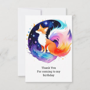 Carte De Remerciements Rêves de Renard Rouge Anniversaire