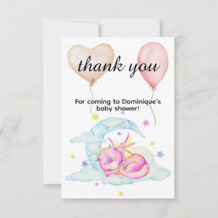 Carte De Remerciements Rêves dragons - Baby shower