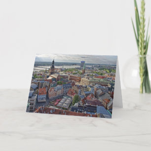 Carte De Remerciements Riga, Lettonie, photo du paysage urbain,
