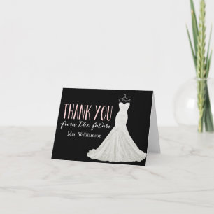 Carte De Remerciements Robe de Mariée Moderne   Remerciements pour la Fêt