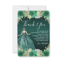 Robe verte florale Anniversaire Quinceanera