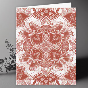 Carte De Remerciements Robins Mandala Art Blank