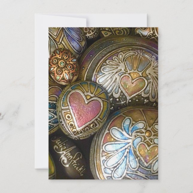 Carte De Remerciements Roche de coeurs ! Par Julie Ann Stricklin (Devant)