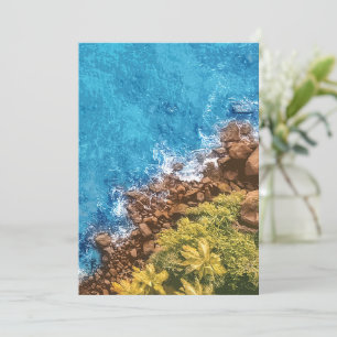 Carte De Remerciements Rochers dans la mer, vue au-dessus 1