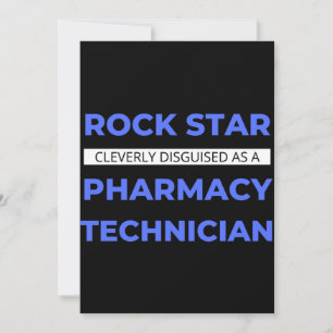 Carte De Remerciements Rock Star Clairement Déguisé En Technicien Pharmac