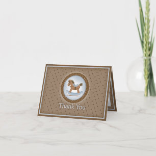 Carte De Remerciements Rocking Horse Thank