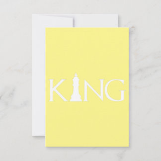 Carte De Remerciements roi avec pièce d'échecs king