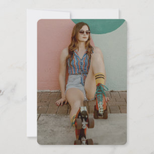 Carte De Remerciements Roller Girl - Roller Skating  