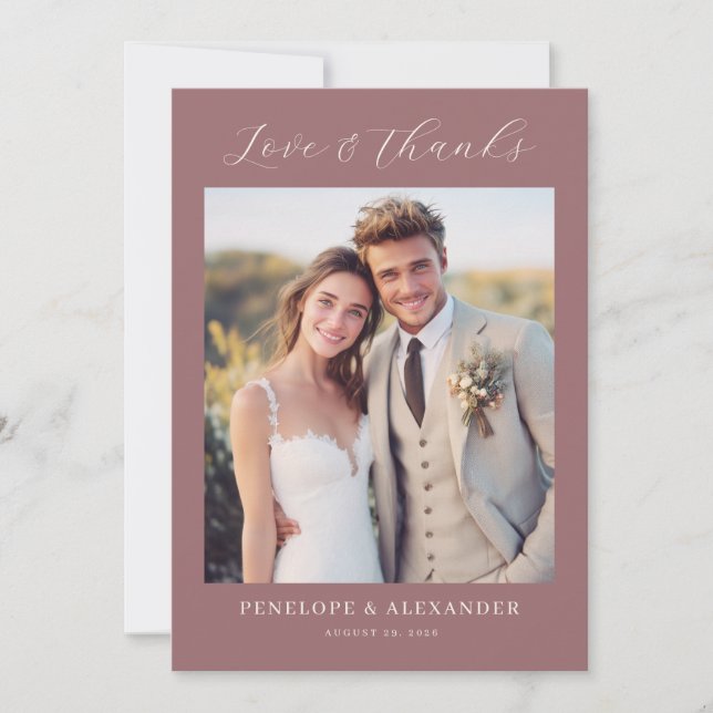 Carte De Remerciements Romantic Photo (Devant)