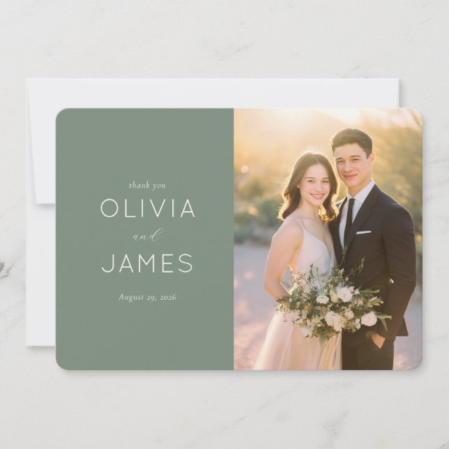 Carte De Remerciements Romantic Photo (Devant)