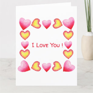 Carte De Remerciements Romantique minimaliste Je t'aime Saint Valentin