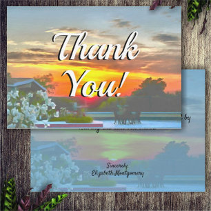 Carte De Remerciements Rooftop Sunset Thank You 2295