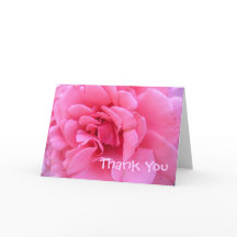Carte de remerciements rose