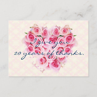 CARTE DE REMERCIEMENTS ROSE 感謝 カード