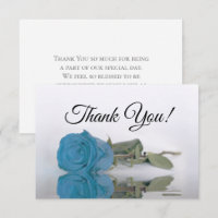Rose Bleue Turquoise Élégante Mariage Simple