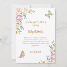 Rose de papillon peu de paillettes dorées Baby Sho