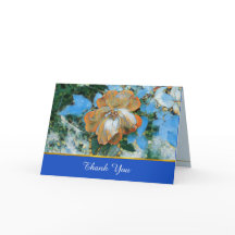 Carte de remerciements rose de perte d'orange